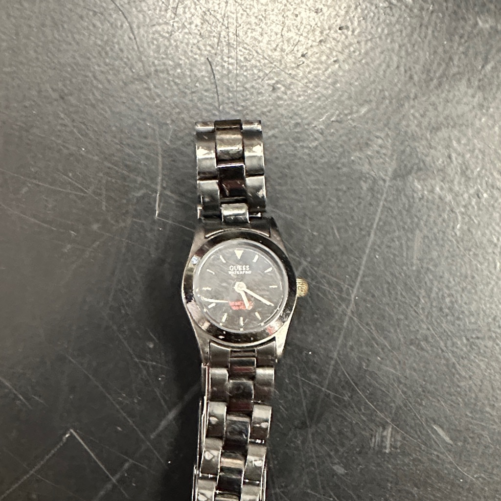 Guess Black And Silver Timepiece Guess Black And Silver Timepiece